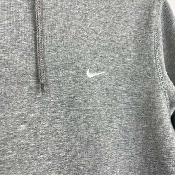 Vintage Nike Gray Mini Swoosh Embroidered Pullover Hoodie Size Medium - Picture 2 of 7